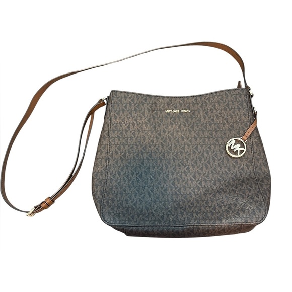 MICHAEL KORS Jet Set Travel Large Logo Messenger Bag, Excellent Used Condition - Picture 1 of 10